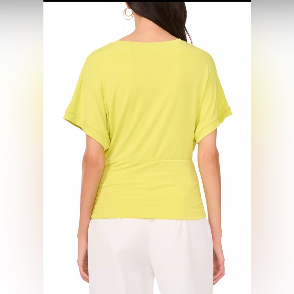 Brand New Vince Camuto Women's Dolman Sleeve Lime Green Top, Size Medium, NWT - Picture 2 of 4